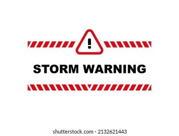 Storm Warning Sign On Black Background Stock Vector (Royalty Free ...