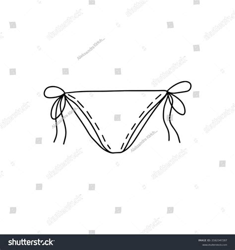 Doodle Bikini Swim Suit Vector Illustration Stock Vector Royalty Free 2162347287 Shutterstock