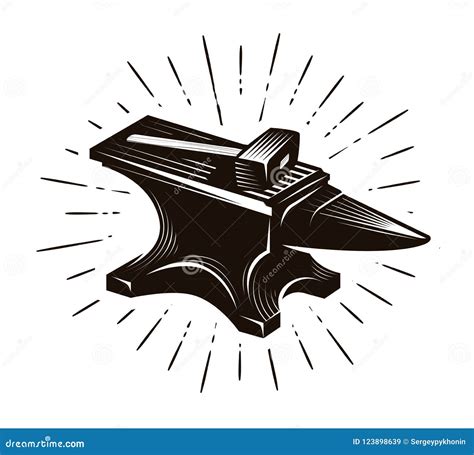 Blacksmith, Forge. Anvil and Hammer, Vector Illustration Stock Vector ...