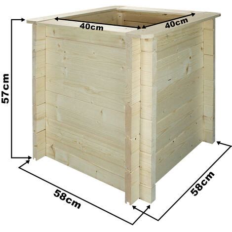 Plate Bande Sur Lev E En Bois X Xh Cm Jardini Res En Bois Pour