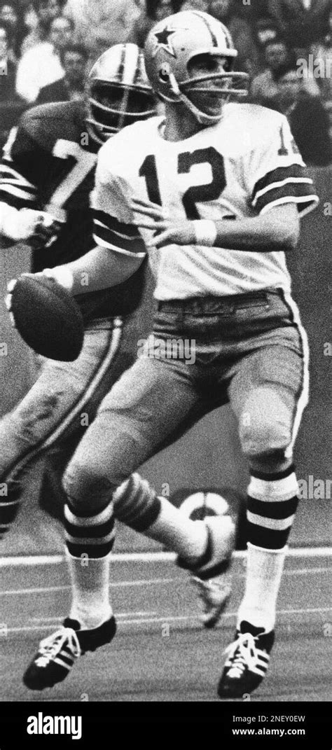 Quarterback Roger Staubach Of The Dallas Cowboys Is Shown During Action