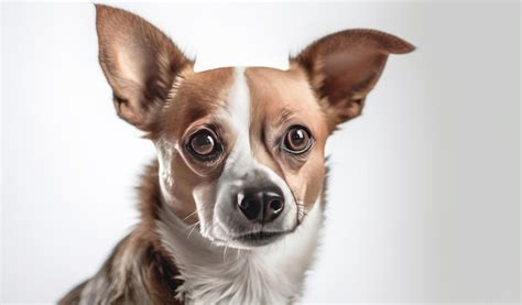 Um Cachorro Orelhas Grandes E Uma Mancha Branca No Rosto Foto Premium