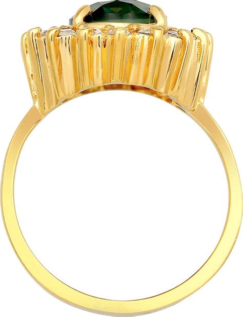 Elli Premium Ring Dames Cocktail Elegant Royal Met Kwarts En Zirkonia