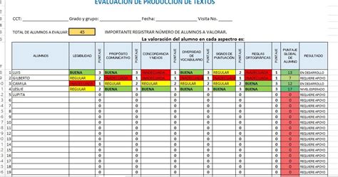 FORMATO AUTOMATIZADO PARA LA EVALUACIÓN DE PRODUCCIONES ESCRITAS