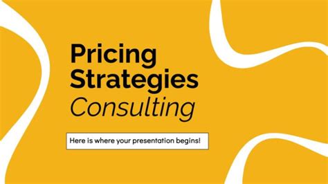 Pricing Strategies Consulting Presentation