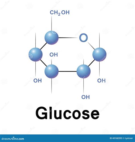 Glucose Molecule Stock Vector Image 40168393