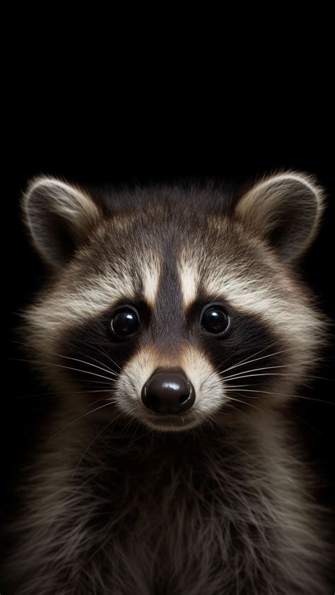 Raccoon Wallpaper - Dark Background