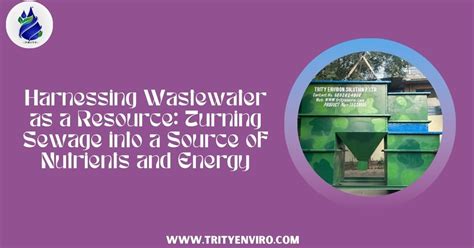Harnessing Wastewater: Turning Sewage into Nutrients & Energy 