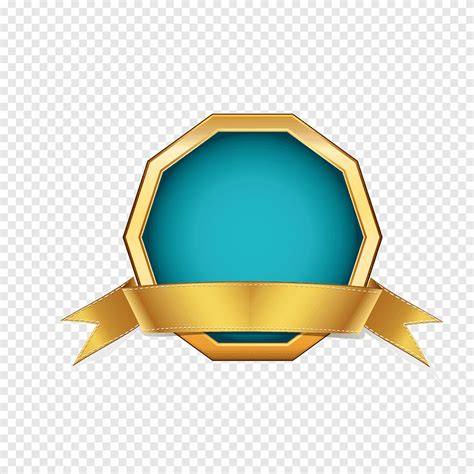 Gold Ribbon And Teal Frame Illustration Ribbon Computer File Gold