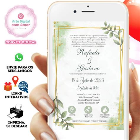 Convite De Casamento Digital Virtual Interativo Elo7