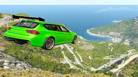 Cliff Drops Car Crashes Compilation Beamng Drive Youtube