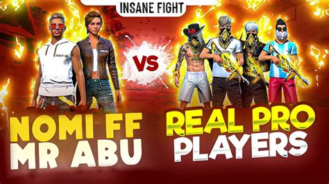 NOMI FF And Mr Abu Vs Pakistan Best Players 2 Vs 4 Clash Sqaud