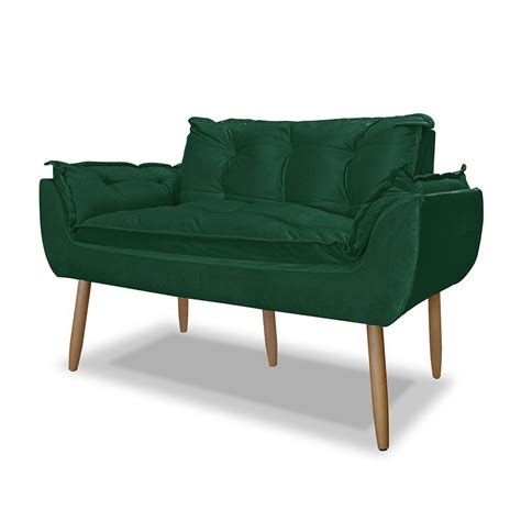 Namoradeira Decorativa Opala Suede Estofados Irmãos Oliveira Verde