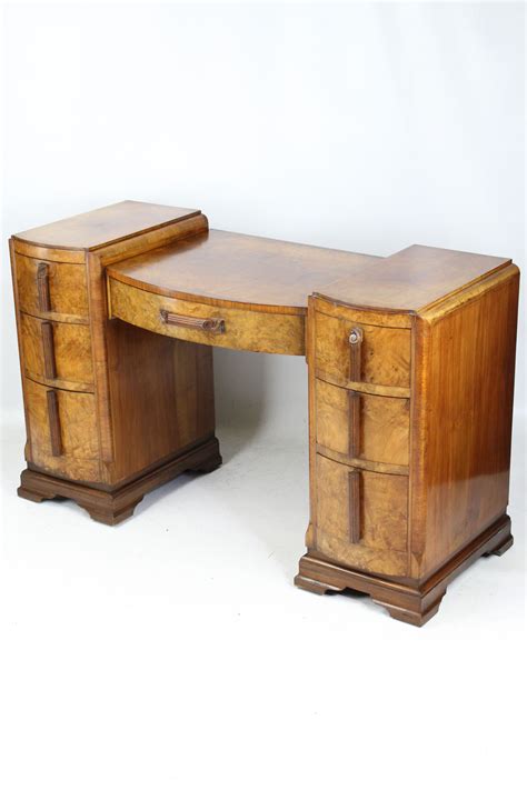 Vintage Art Deco Walnut Desk