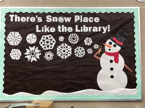 Winter bulletin board | School library decor, School library displays ...