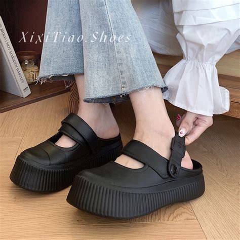 Dép Sục Sandanl Mary Jane độn đế 4cm Chất Liệu Eva Cao Cấp Shopee Việt Nam