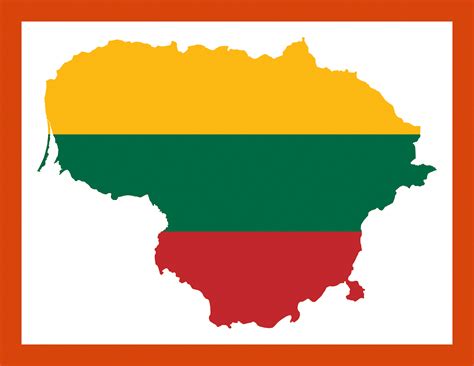 Flag map of Lithuania | Maps of Lithuania | Maps of Europe | GIF map ...