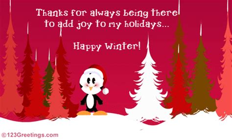 Winter Thanks... Free Thank You eCards, Greeting Cards | 123 Greetings