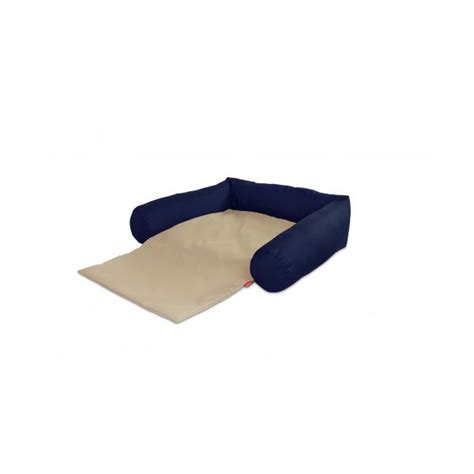 Gauty Cama de Sofá Cão Gato Reclado Bege Reclado Azul S 65 x 50 cm