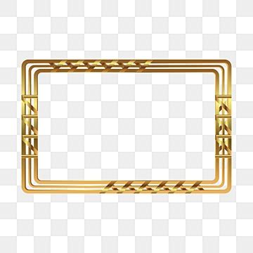 Gold Rectangle Frame Vector Hd Images, Rectangle Gold Frame Elegant ...