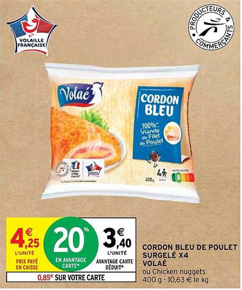 Promo Cordon Bleu De Poulet Surgel X Vola Chez Intermarch Hyper