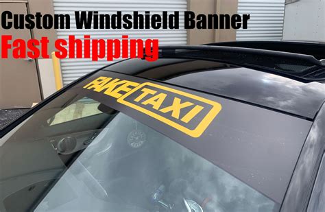 Custom Windshield Banner Your Logo Or Text Etsy Uk