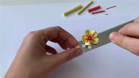 How To Make A Flower Out Of Polymer Clay Part 4 Flower With Stamen Upstyle