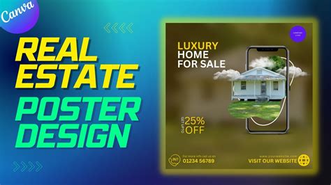 Real Estate Poster Design In Canva Tutorial By Dlc Ventures India Youtube