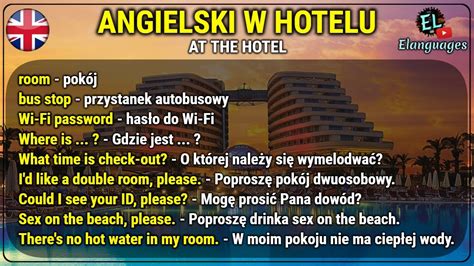 Angielski W Hotelu Zakwaterowanie Wymeldowanie Rezerwacja Zwroty At