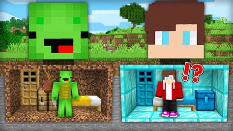 Jj Vs Mikey Bunkers Challenge In Minecraft Maizen Youtube