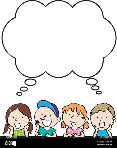 vector cartoon children speech bubble border background Stock Vector ...