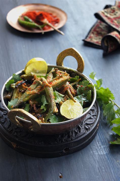 Bhindi Do Pyaza Okra Stir Fried With Onion Ecurry The Recipe Blog