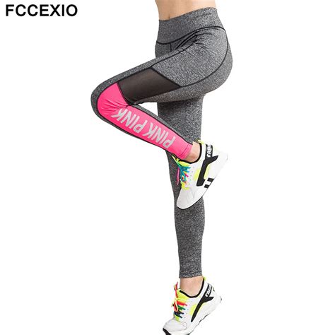 Aliexpress.com : Buy FCCEXIO 2019 Women Pink Letter Print Workout ...