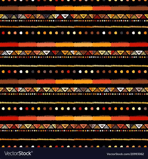 Handmade Colored Stripes Bright Tribal Seamless Vector Image