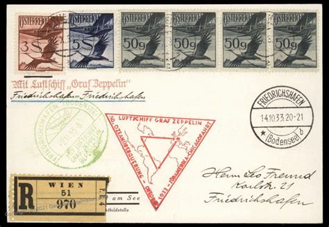 Austria Germany 1933 Graf Zeppelin Si238 Chicago US Friedrichshafen RT