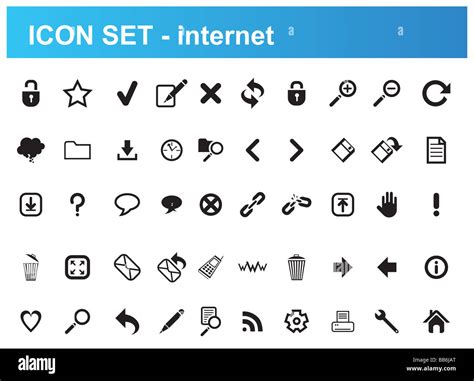 internet icon set sign Stock Photo - Alamy