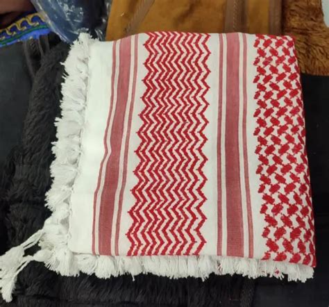 Keffiyeh Scarf Palestinian Shemagh Original Arab Kufiya Red