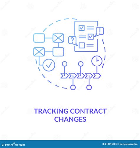 Seguimiento De Cambios De Contrato Concepto Icono Ilustración del