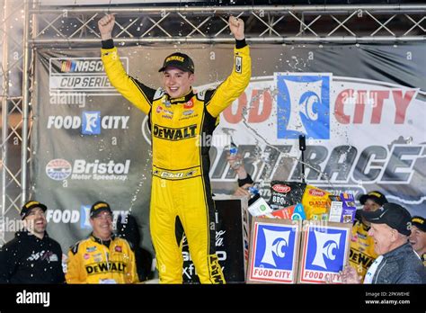 Christopher Bell Celebrates After Winning The Nascar Cup Series Dirt