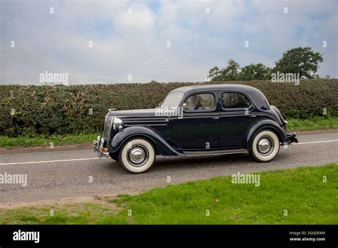 1950 50s fifties black Ford Pilot 4dr 3622cc petrol sedan en-route to ...