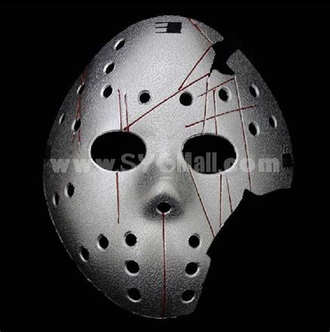 Halloween/Christmas Masquerade Mask Custume Mask - Killer Jason Mask Black/Red - SYGMALL