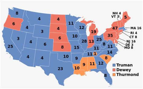 Election Of 1948 Map - 1200x698 PNG Download - PNGkit