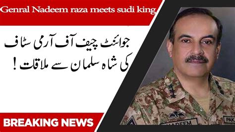 Joint Chief Of Army Staff General Nadeem Raza Meets Saudi King Shah