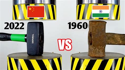 HYDRAULIC PRESS VS NEW AND OLD HAMMER कन स हथड दमदर ह Most