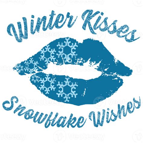 Winter Kisses Snowflake Wishes Png