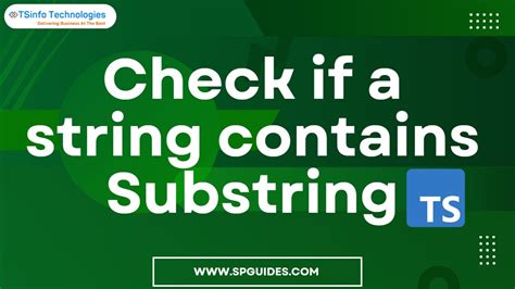 Program To Check If A String Contains A Substring In Typescript
