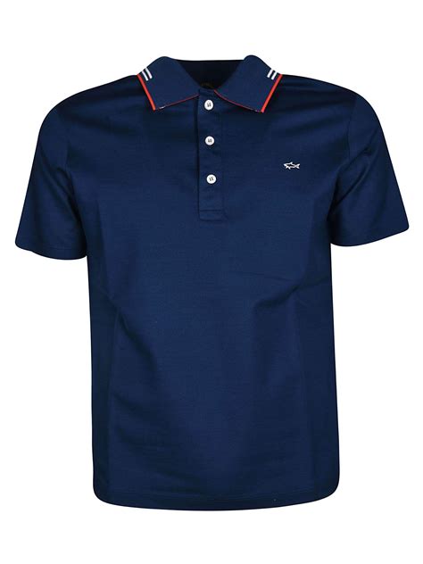 Paul Shark Blue Cotton Polo Shirt In Blue For Men Lyst