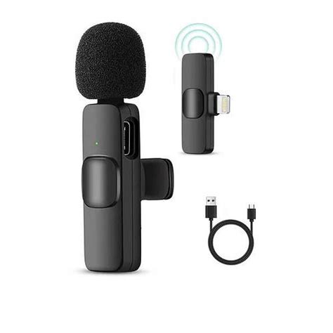 Микрофон петличный беспроводной K9 для смартфона 1 микрофон для IPhone ...