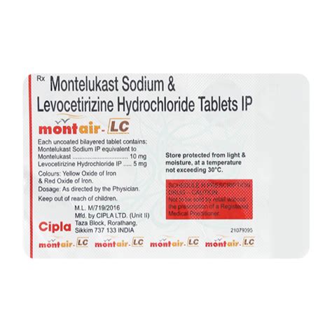 MONTAIR LC Tablet 15's - Buy Medicines online at Best Price from Netmeds.com