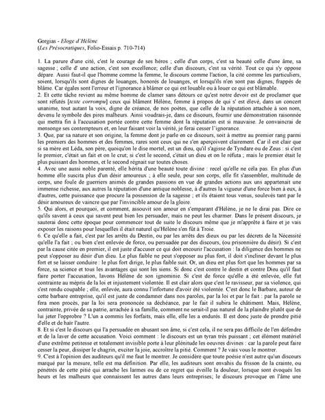 Gorgias Helene Histoire Des Id Es Politiques Gorgias Eloge D